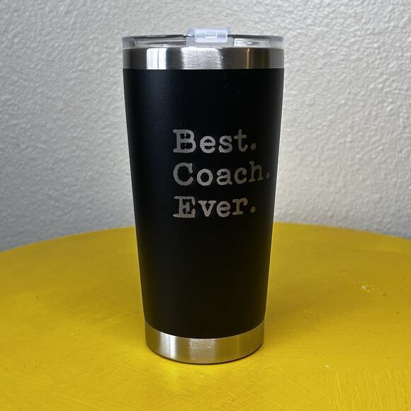 BEST Coach EVER Metal Tumbler Cup Coach Gift Travel Mug 20oz - Picture 1 of 7